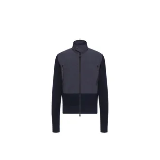 Moncler Moncler Padded Zip-up Cotton Cardigan, Men, Blue, Size: Xl