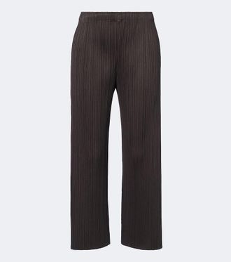 Pleats Please Issey Miyake Monthly Colors: August pleated wide-leg pants