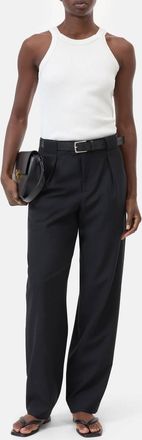 Closed Mawson Wide Wool-Blend Pants In Black