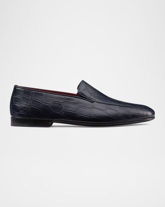 Stefano Ricci Men & apos;s Crocodile Leather Loafers