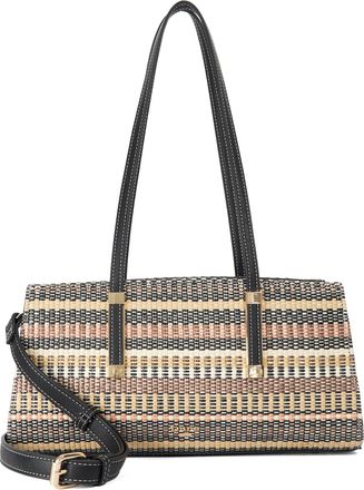 Dune London Womens Accessories Dalmore - Long Handle Woven Tote - Black/White - One Size