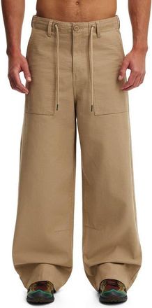 Cotton On Mens Super Baggy Utility Pant in Tan at Nordstrom, Size 30