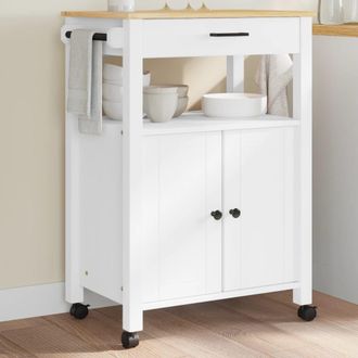 vidaXL Vidaxl - Carrito De Cocina Monza Madera Maciza De Pino 60x40x90 Cm