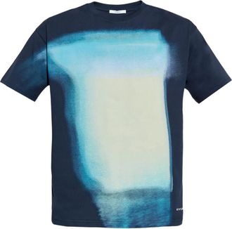 Givenchy T-shirt in cotone con stampa astratta - Blu