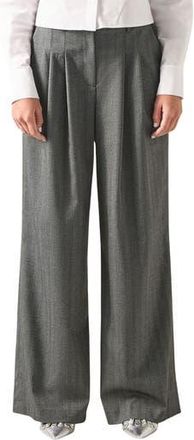 L.k. Bennett Liz Wide Leg Pants in Grey at Nordstrom Rack, Size 4 Us / 8 Uk