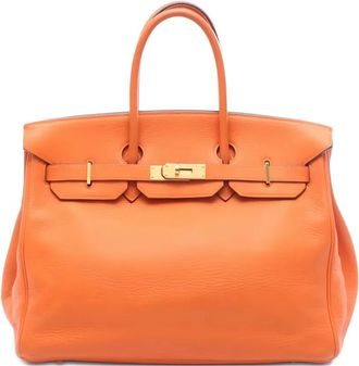 Herm&egrave;s Borsa a mano Birkin 35 - Arancione