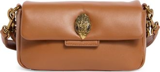 Kurt Geiger Mini Oxford Leather Shoulder Bag in Open Brown at Nordstrom