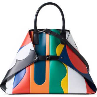 Akris Small AI Leather Convertible Tote in Multicolor at Nordstrom