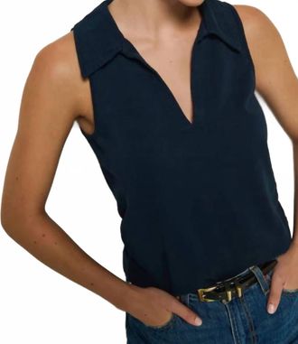 Nation Ltd Roberta Collared Tank Top In Night Sky
