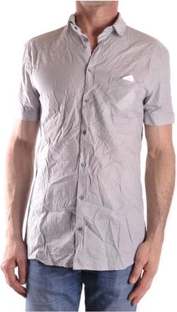 Neil Barrett Shirt - Heren - Korte mouwen Overhemden - Grijs - XL - Overhemden