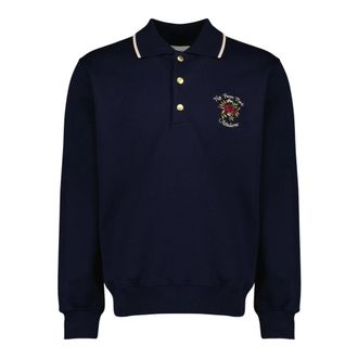 Dr&ocirc;le de Monsieur Polo Slogan - male - Drole de Monsieur - Sweatshirts - Blue - S - Sweatshirts & Hoodies
