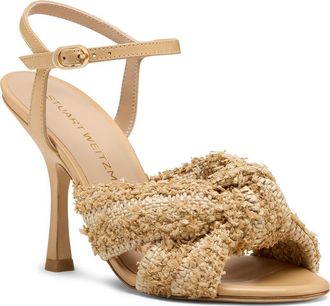 Stuart Weitzman Soplaya Sandal 100 in Natural/Natural Castell at Nordstrom, Size 6.5