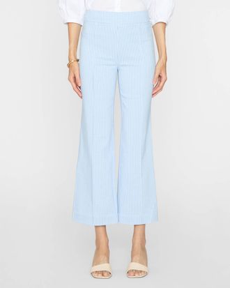 Staud Knack Ankle Pants In Sky Micro Check