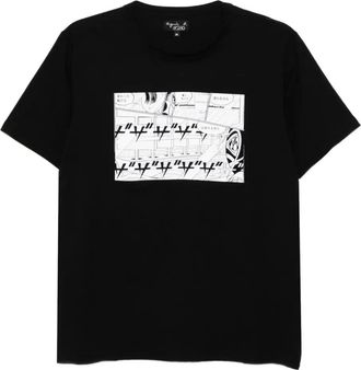agnès b. x Yuichi Yokoyama printed T-shirt - men - Cotton - M - Black