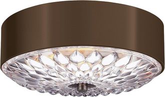 Netlighting Botanic 3 Light Small Flush Mount Ceiling Light Brass E27