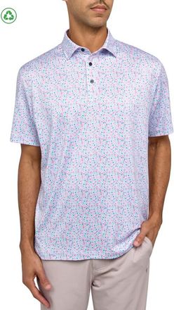 ConStruct Micro Flamingo Print Performance Golf Polo in Pink at Nordstrom, Size Xxx-Large