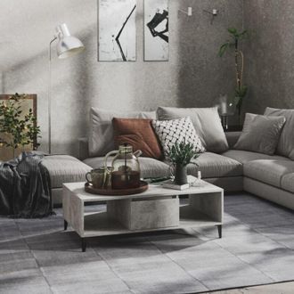 vidaXL Vidaxl - Tavolino Salotto Grigio Cemento 103,5x60x35cm Legno Multistrato