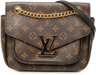 Louis Vuitton Vintage, unisex, Bruin, ONE Size, Leer, Pre-owned Passy PM