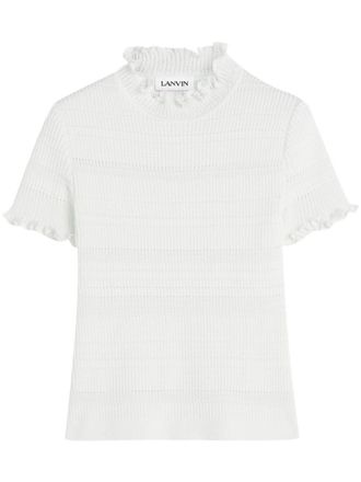 Lanvin Katoenen T-shirt - Wit
