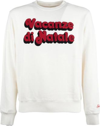 MC2 Saint Barth Witte Kersttrui Regular Fit - Heren - Sweatshirts - Wit - XL - Hoodies & sweatvesten