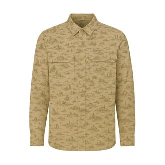 Tintoria Mattei Mix-Fu 1 Bedrukt Overhemd - Heren - Casual Overhemden - Beige - L - Katoen - Overhemden