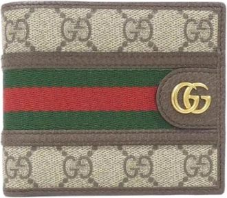 Gucci Pre-owned Ophidia Portemonnee (bi-fold) - Dames - Vintage Accessoires - Bruin - ONE Size - Leer - Vintage