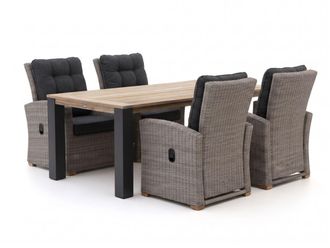 Intenso Furniture Intenso Mazzano/ROUGH-Y Ellips 200cm dining tuinset 5-delig verstelbaar
