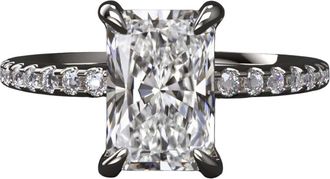 Verde Lab Grown 1.5CT Radiant Cut Daimond Ring