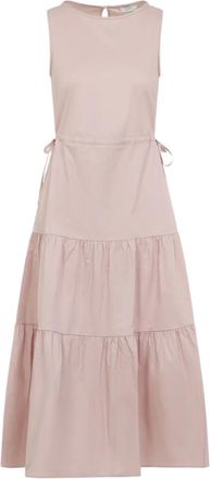 PESERICO sleeveless midi dress - women - Cotton/Elastane - 42 - Pink