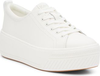 Keds Skyler Platform Sneaker in White Leather at Nordstrom, Size 5.5