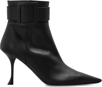 Roger Vivier Viv In The City Hoge Laarzen - Dames - Laarzen met Hak - Zwart - 37 EU - Leer - Schoenen