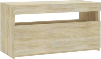 vidaXL Vidaxl - Mueble De Tv Con Luces Led Roble Sonoma 75x35x40 Cm