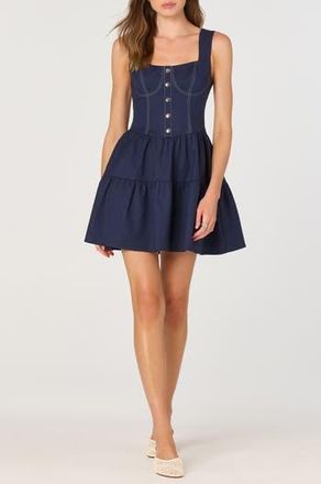 ASTR the Label Fit & Flare Minidress in Navy at Nordstrom Rack, Size Medium