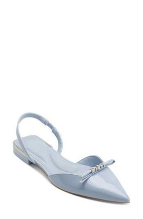 DKNY Mahaska Slingback Pointed Toe Flat in Celeste at Nordstrom Rack, Size 7.5