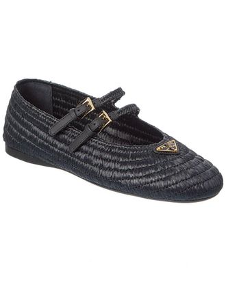 Prada Logo Crochet Ballerina Flat