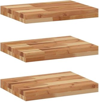 vidaXL Floating Shelves 3 pcs 40x30x4 cm Oil Finished Solid Wood Acacia vidaXL