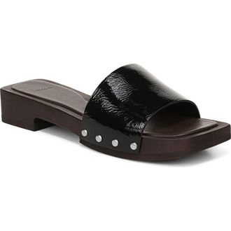 Vince Barbara Platform Slide Sandal in Black at Nordstrom, Size 7.5