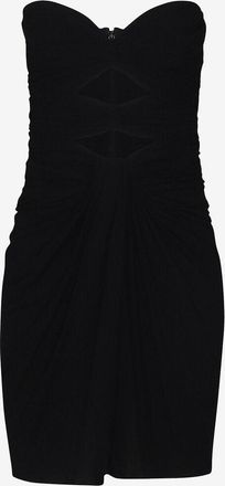 Saint Laurent Mini-Bustierkleid mit Ausschnitten aus Jersey-Cr&ecirc;pe
