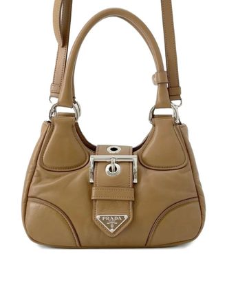 Prada 2013-2025 Nappa Soft Padded Re Edition 2002 Moon satchel - Marrone