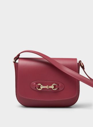 Simons Womens Metal buckle leather saddle bag Exclusive collection from Italy