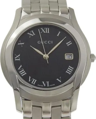 Gucci Pre-owned Watches, male, Black, Size: ONE SIZE Pre-owned 5500M Wristwatch