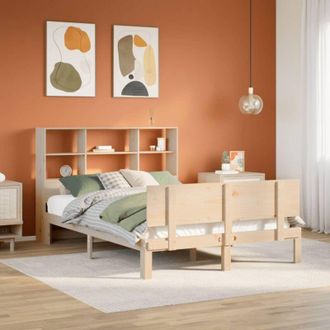 vidaXL Letto Libreria senza Materasso 150x200 cm in Legno di Pino - Vidaxl