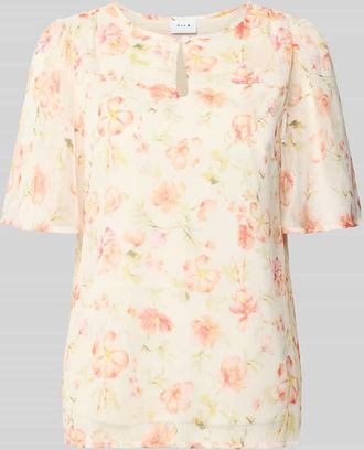 Vila Blusenshirt mit Schl&uuml;sselloch-Ausschnitt Modell EMMA in Rosa, Gr&ouml;&szlig;e 34