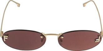 Fendi Rimless Oval Sunglasses