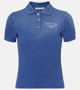 Acne Studios Faded cotton-blend piqu&eacute; polo shirt