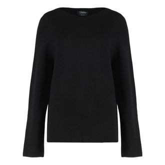 Max Mara Georg Crew Neck Sweater - Dames - Ronde hals truien - Zwart - M - Wol - Truien & Vesten