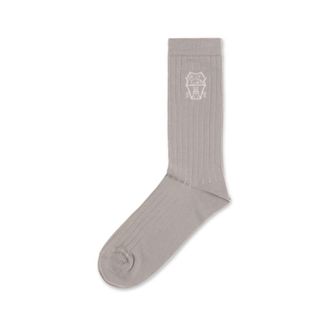 Brunello Cucinelli Mens Beige Cotton Socks Clothing
