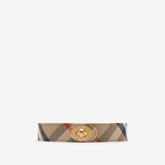 Burberry Check Cotswolds Belt, Size: M