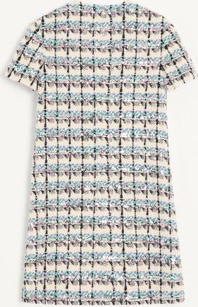 Valentino Abito Corto In Tweed Paillettes Ricamato Donna MULTICOLOR 38