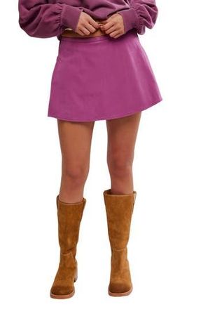 Free People Paradise Found Faux Suede Skort in Mulberry at Nordstrom Rack, Size X-Large